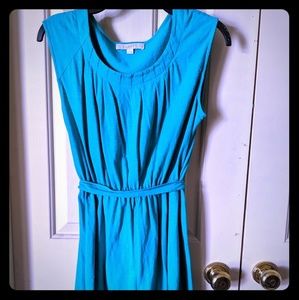 Teal green sleeveless dress